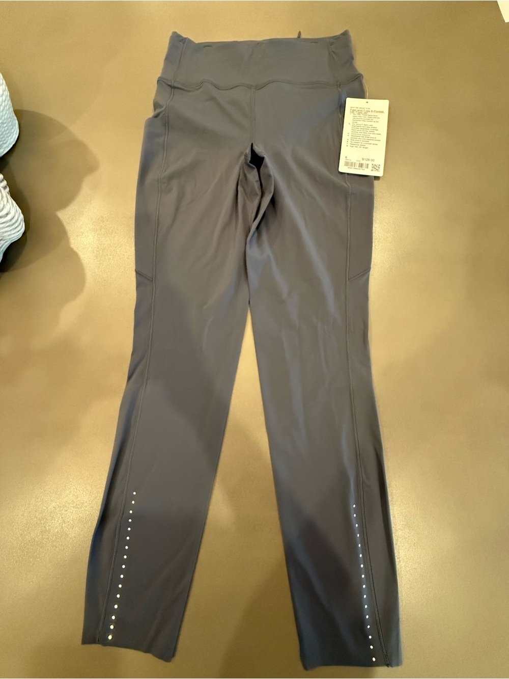 Lululemon Fast and Free 6-Pocket HR Tight 25" Gray Size 6